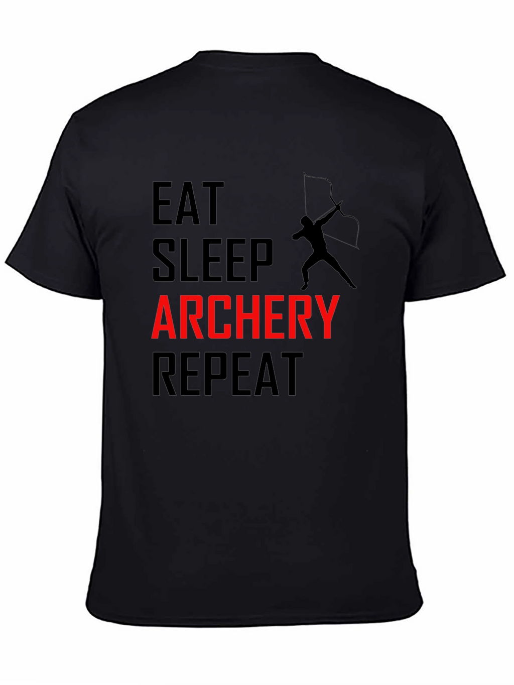 Eat Sleep Archery Repeat Black T-Shirt