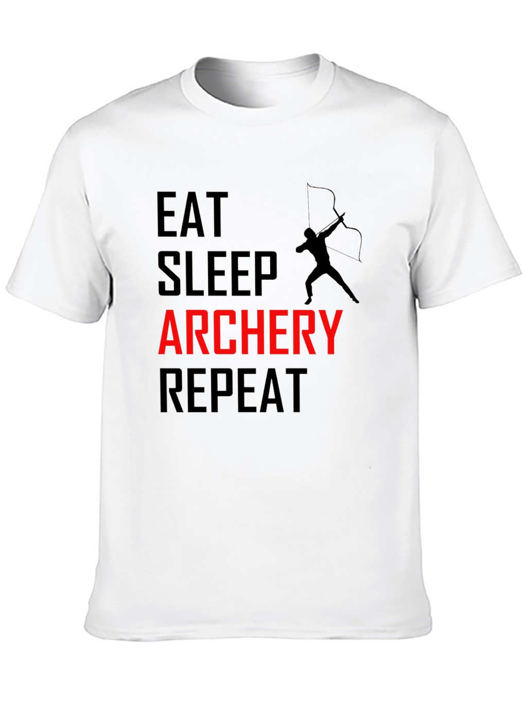Eat Sleep Archery Repeat Black T-Shirt