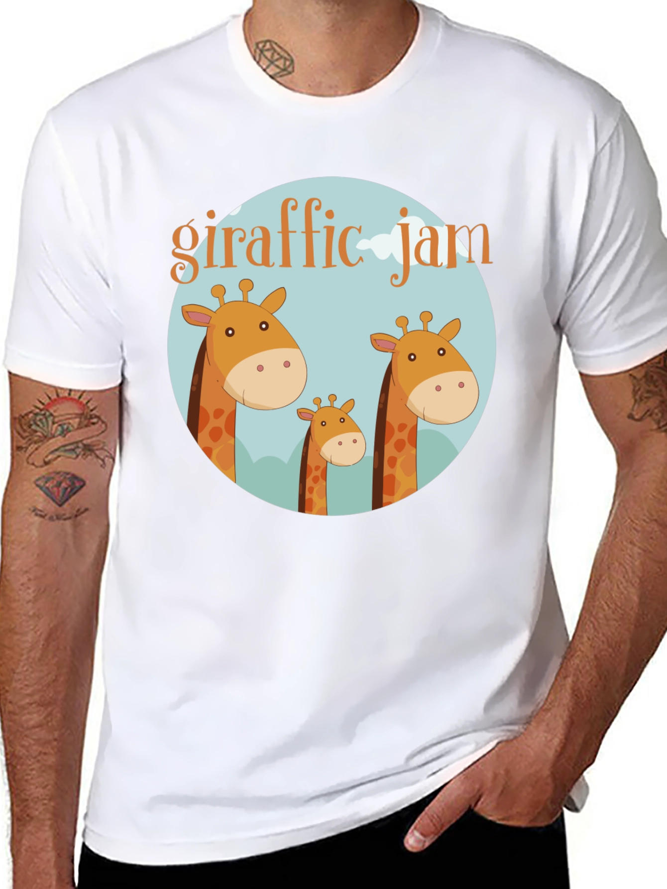 Giraffe Jam Graphic T-Shirt - Soft Cotton Tee