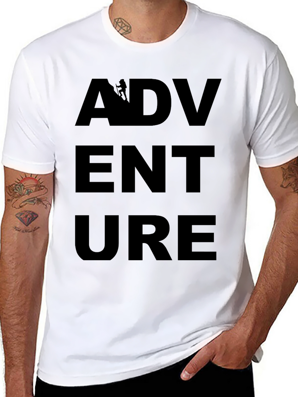 Adventure Awaits Graphic Tee - Black