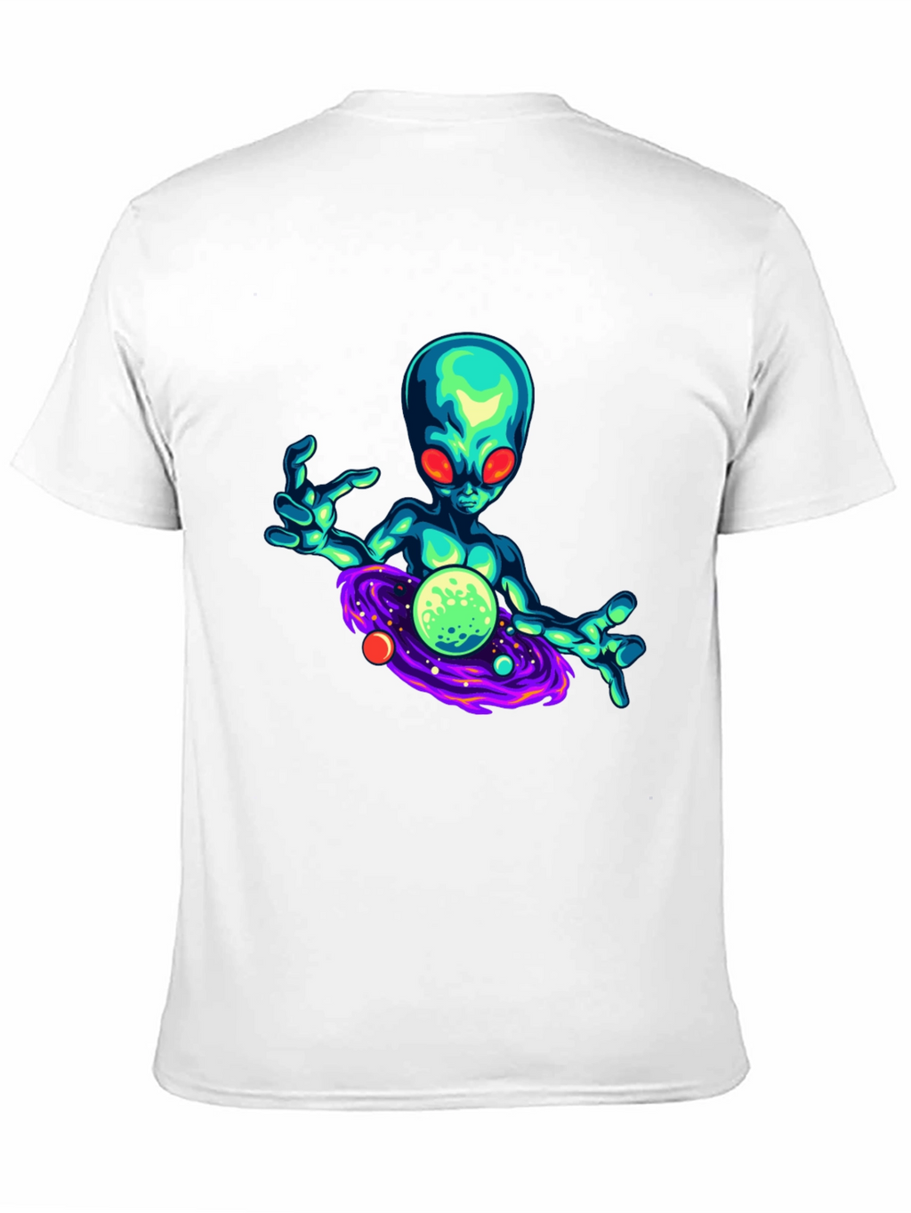 Alien Galaxy Graphic T-Shirt - Black