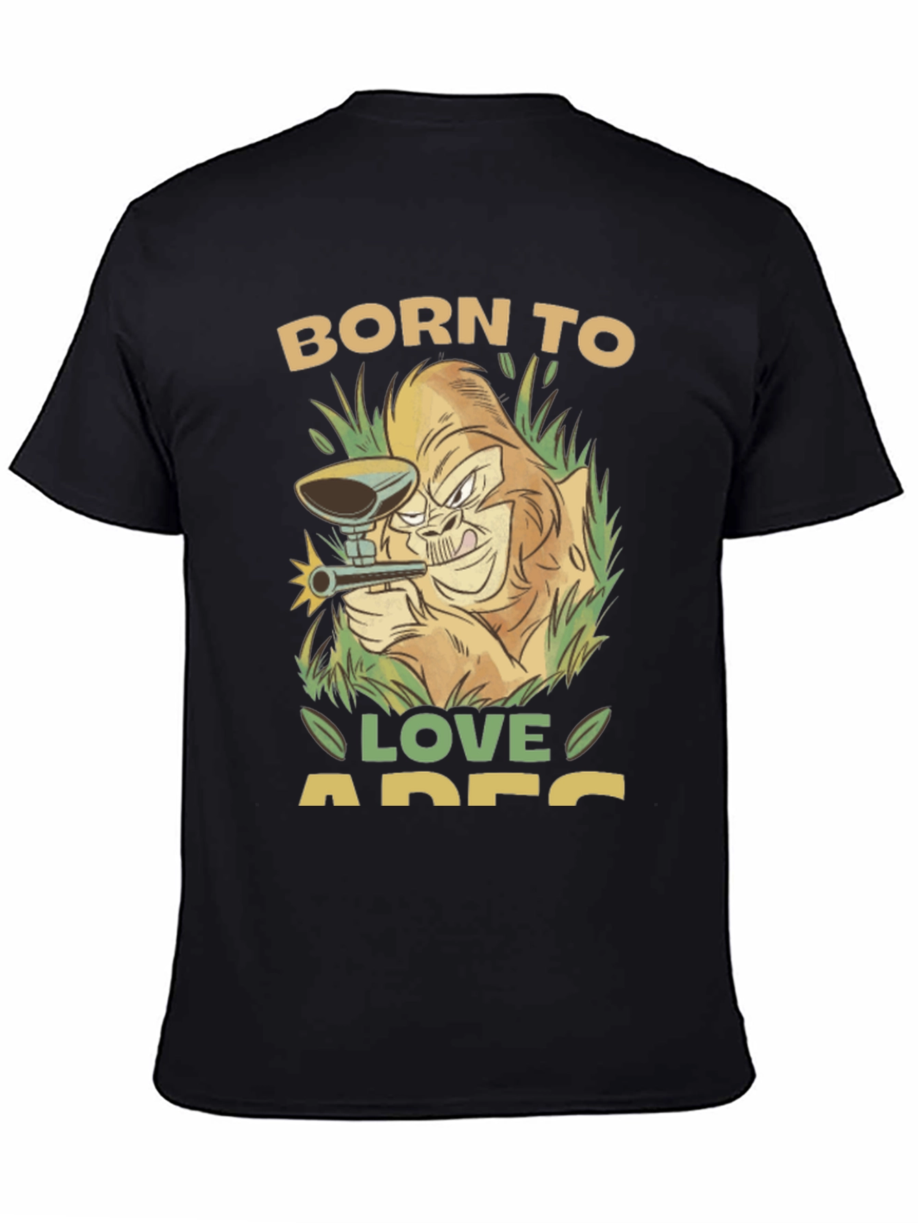 Born to Love Apes T-Shirt - Gorilla Paintball Design