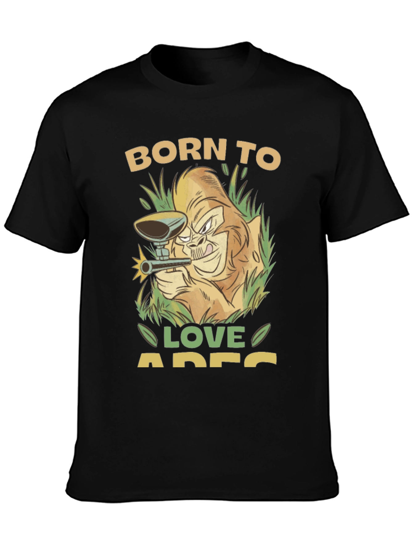 Born to Love Apes T-Shirt - Gorilla Paintball Design