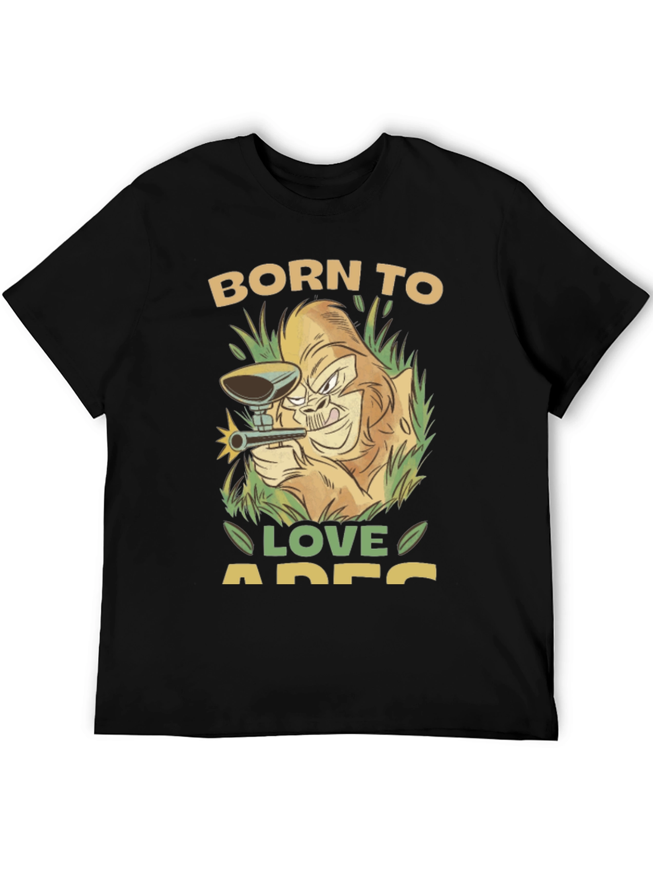 Born to Love Apes T-Shirt - Gorilla Paintball Design