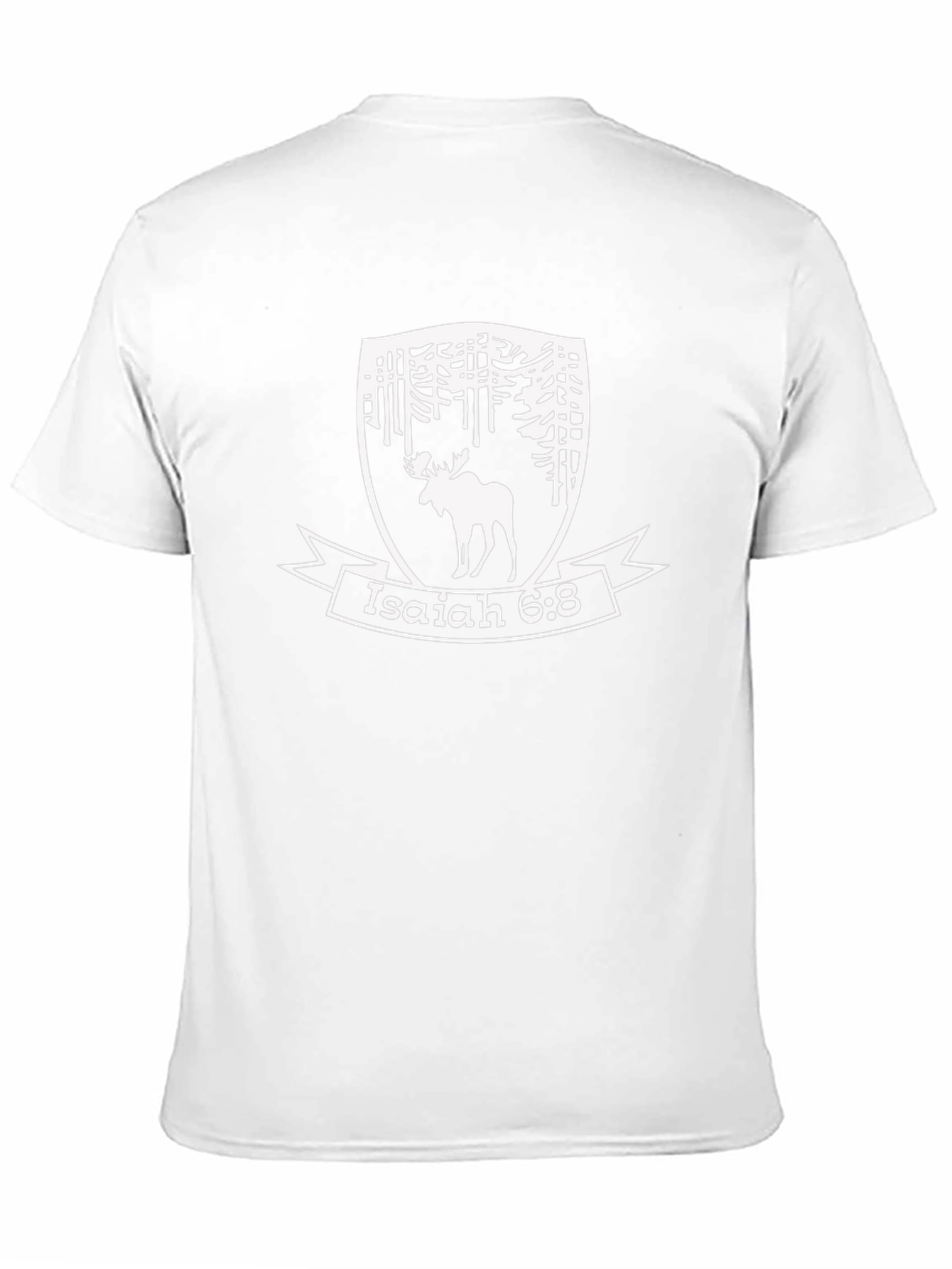 Isaiah 6:8 Moose T-Shirt - Forest Design