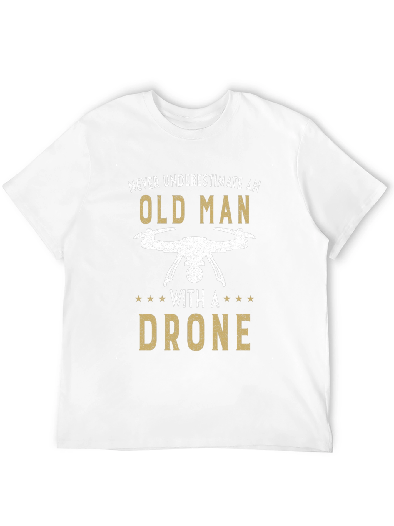 Old Man Drone T-Shirt - Funny Gift Tee