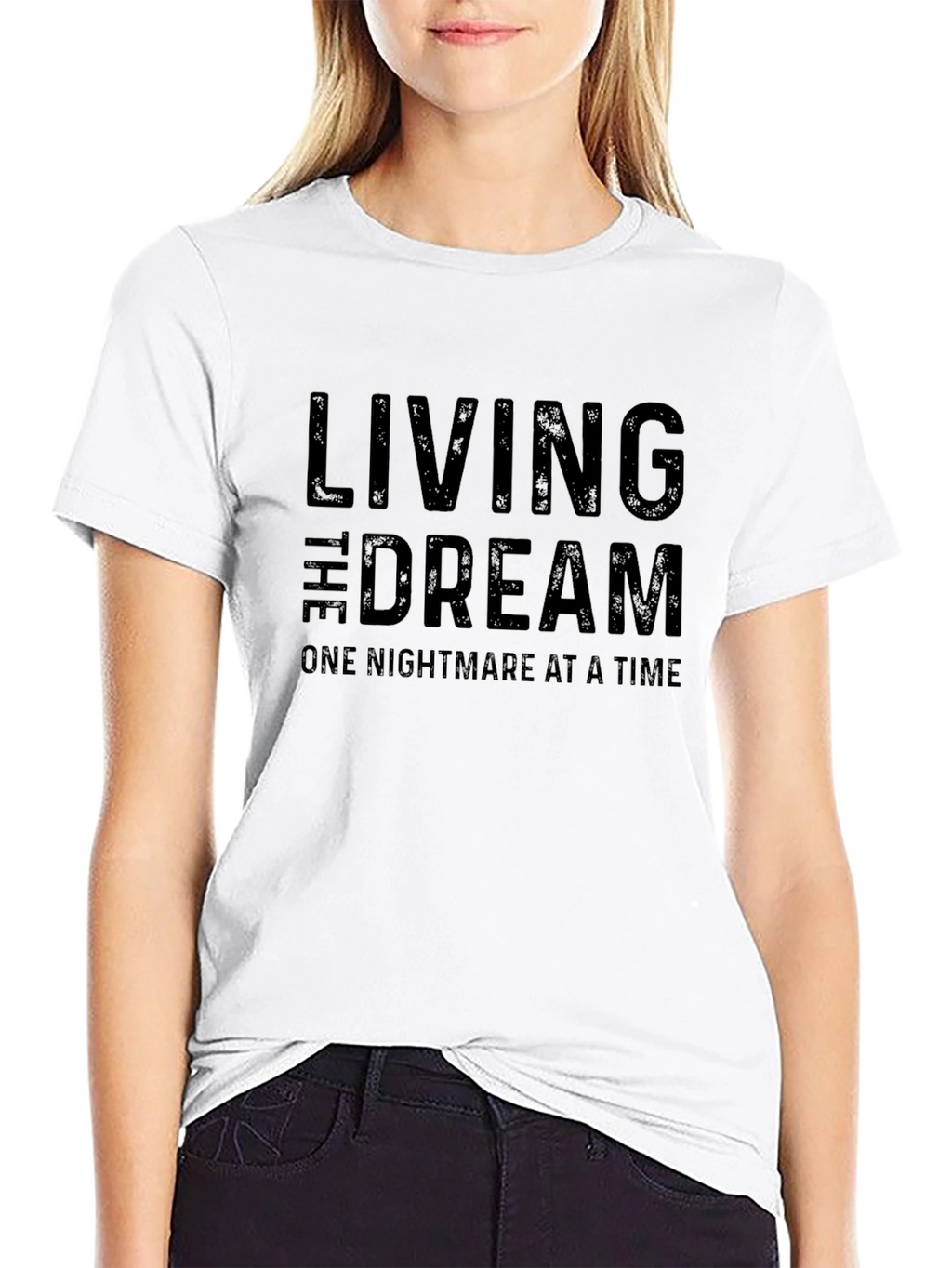Living the Dream Black Graphic T-Shirt