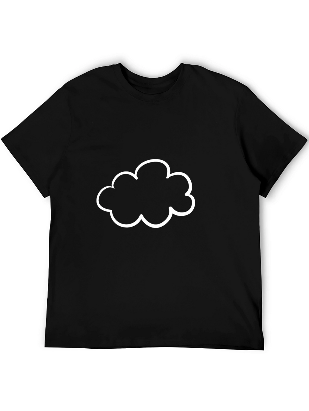 Cloud Graphic Tee - Black Cotton Comfort