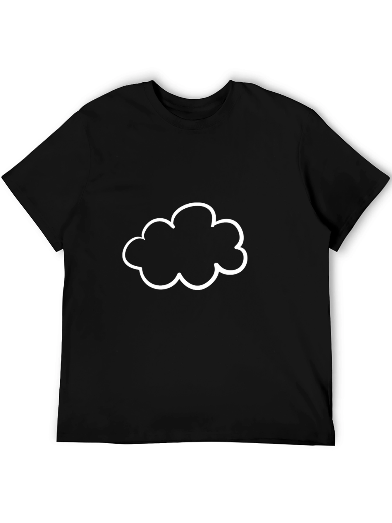 Cloud Graphic Tee - Black Cotton Comfort
