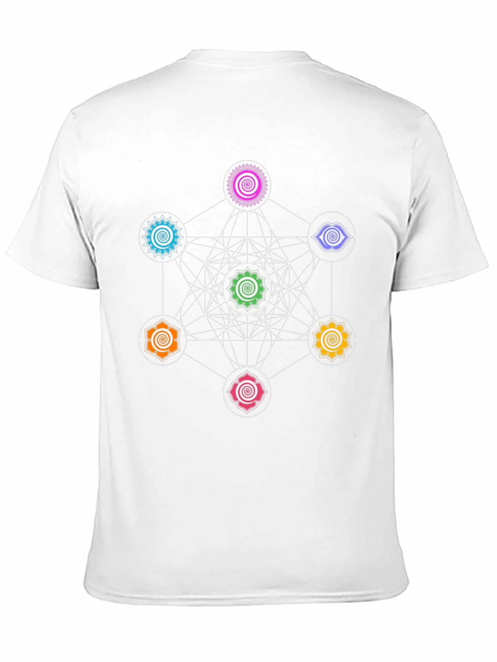 Metatrons Cube Chakra T-Shirt - Sacred Geometry Tee