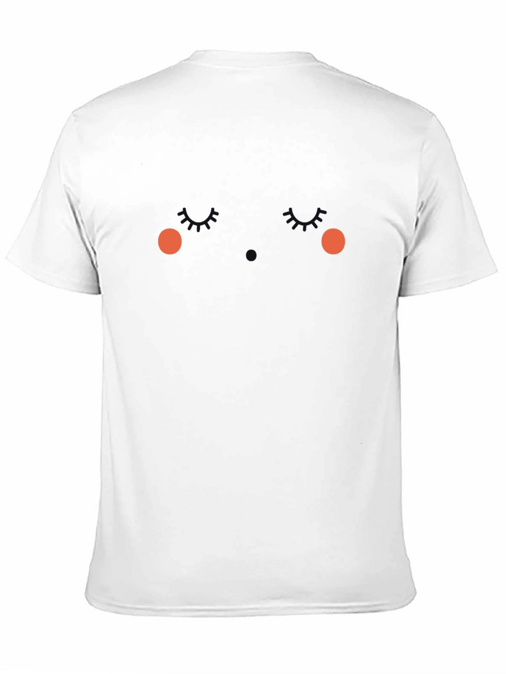 Funny Nipple Dot T-Shirt - Black Crew Neck Tee