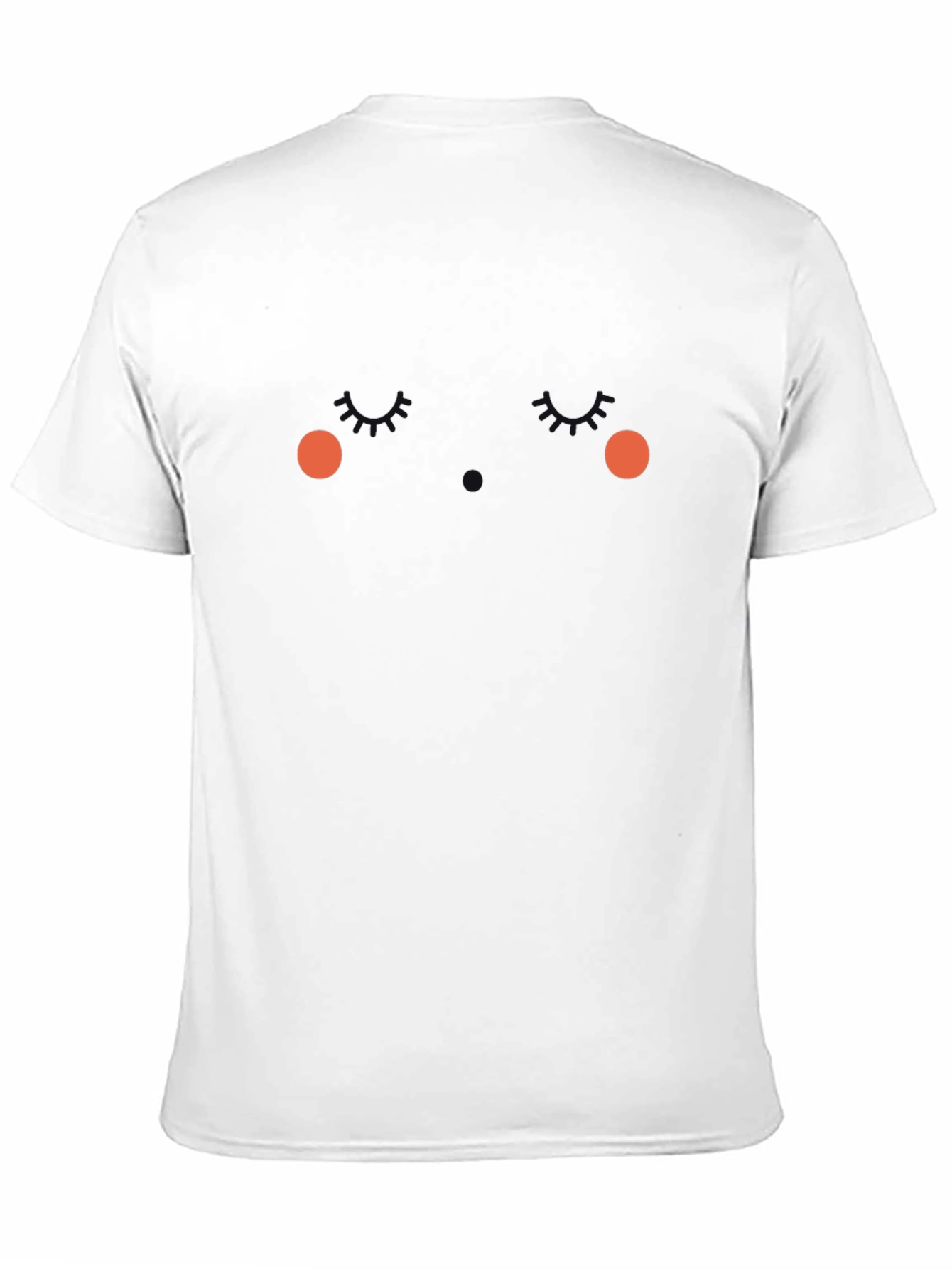 Funny Nipple Dot T-Shirt - Black Crew Neck Tee
