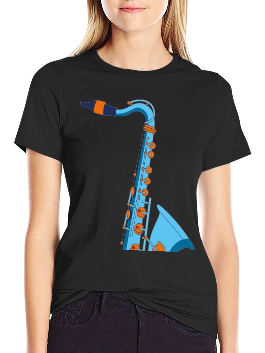 Saxophone Graphic T-Shirt - Cool Music Tee