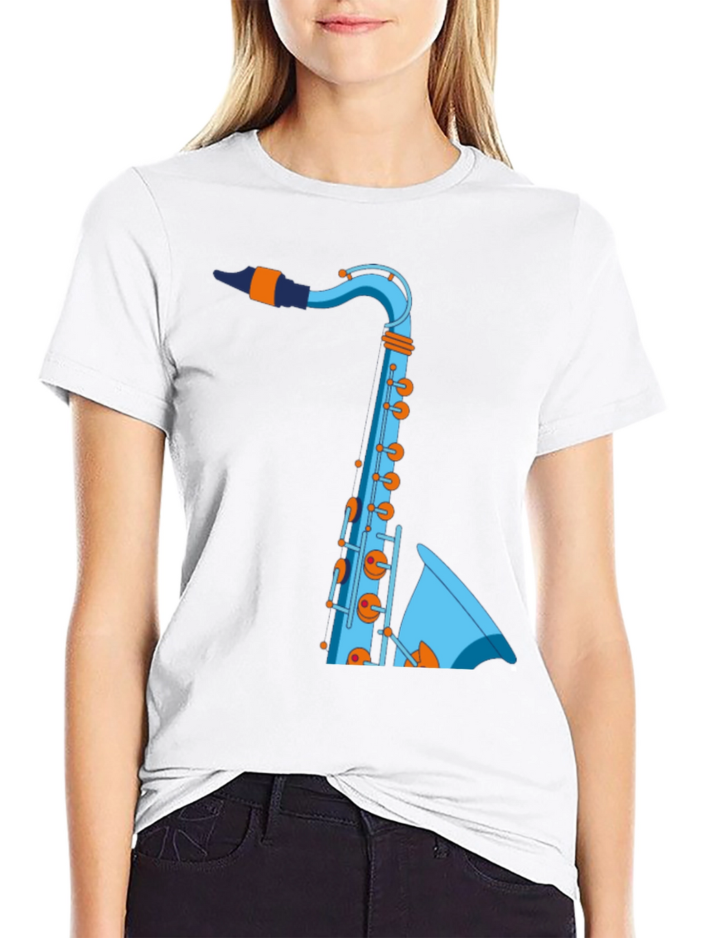 Saxophone Graphic T-Shirt - Cool Music Tee