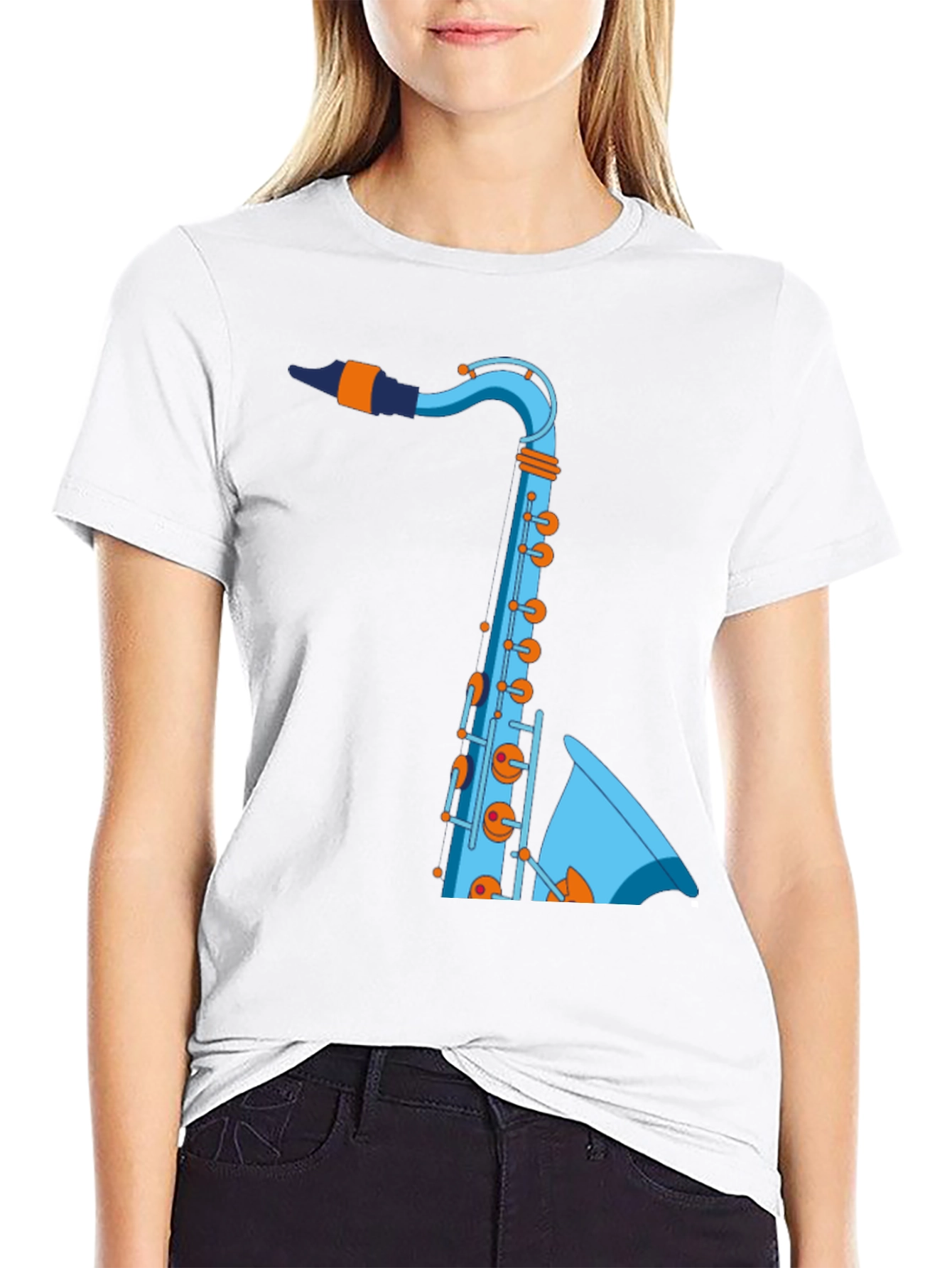 Saxophone Graphic T-Shirt - Cool Music Tee