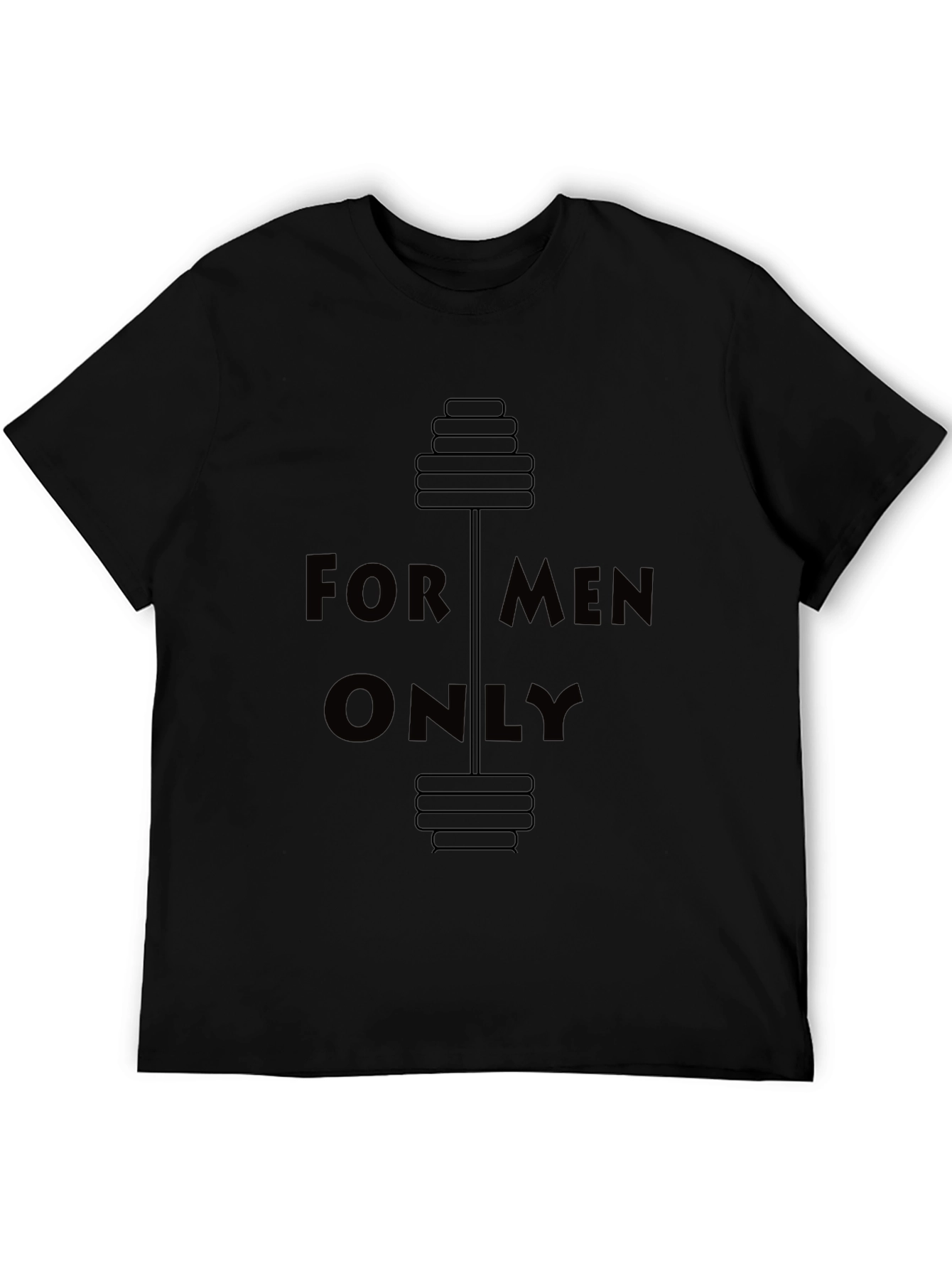 For Men Only Gym Black T-Shirt