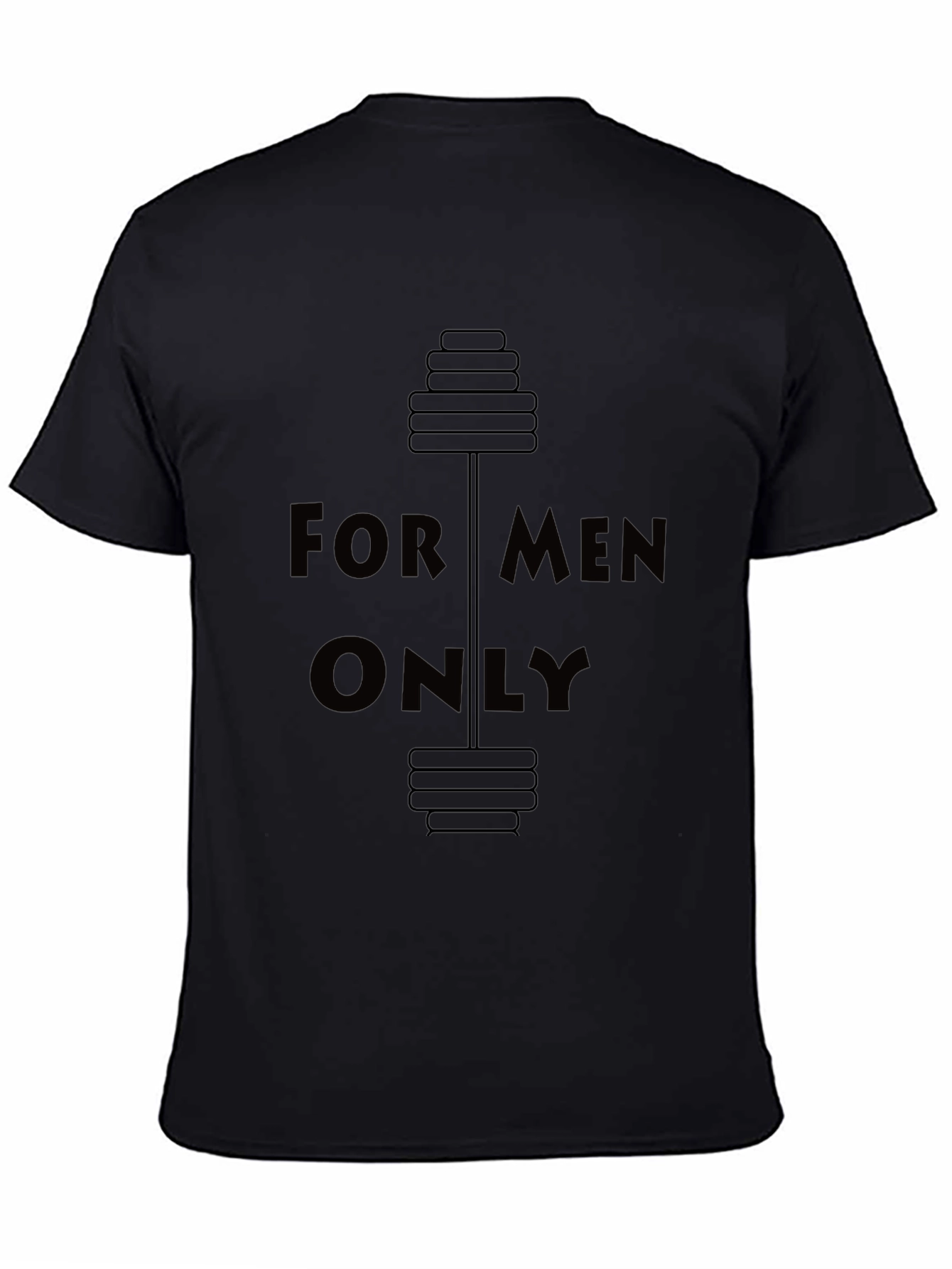 For Men Only Gym Black T-Shirt
