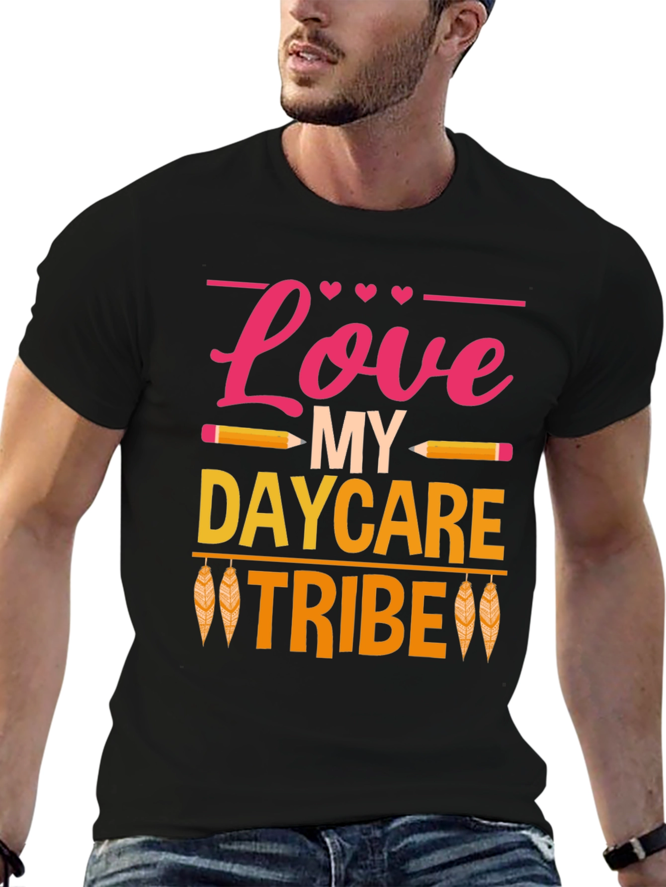Love My Daycare Tribe Black T-Shirt