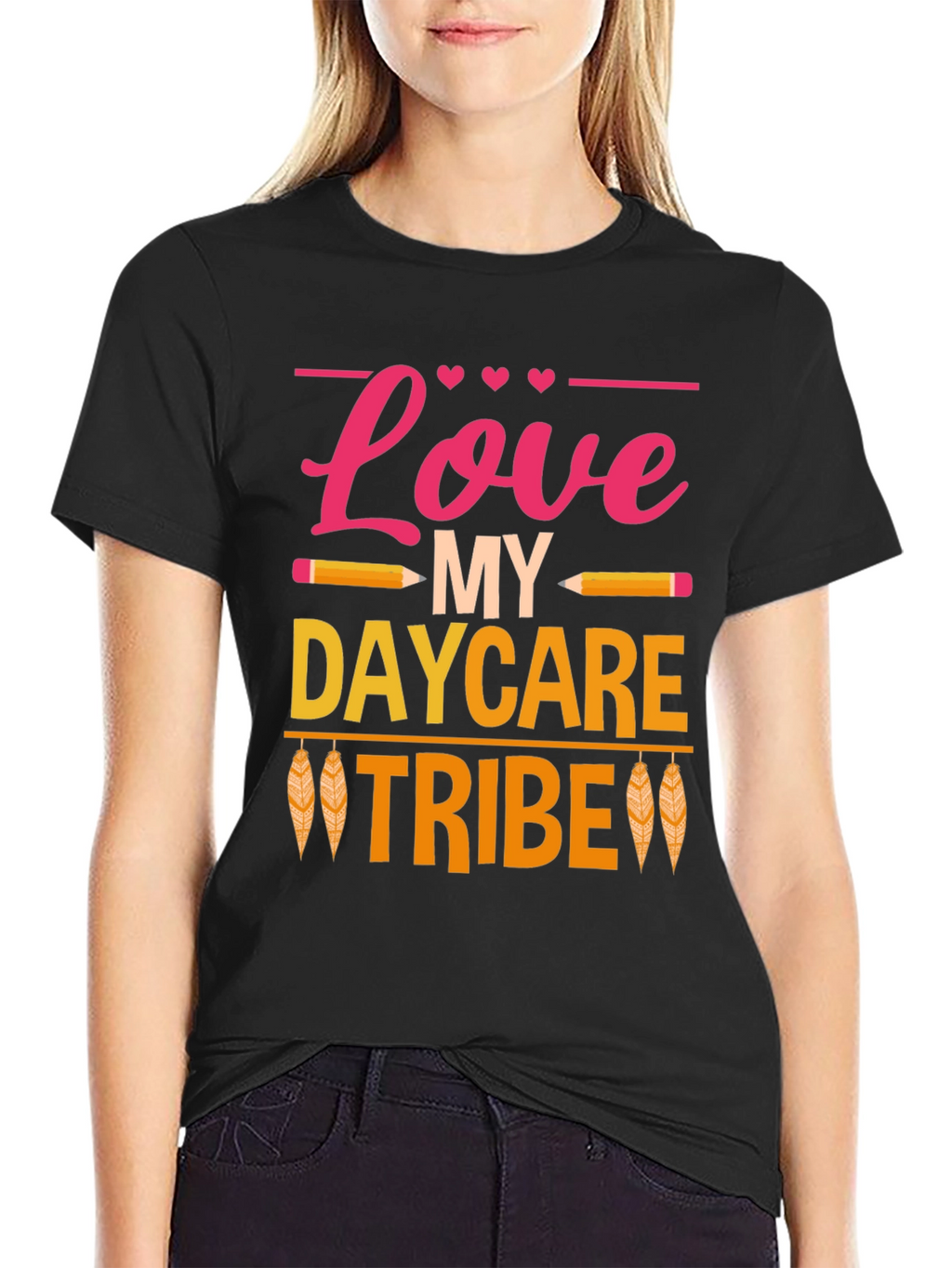 Love My Daycare Tribe Black T-Shirt