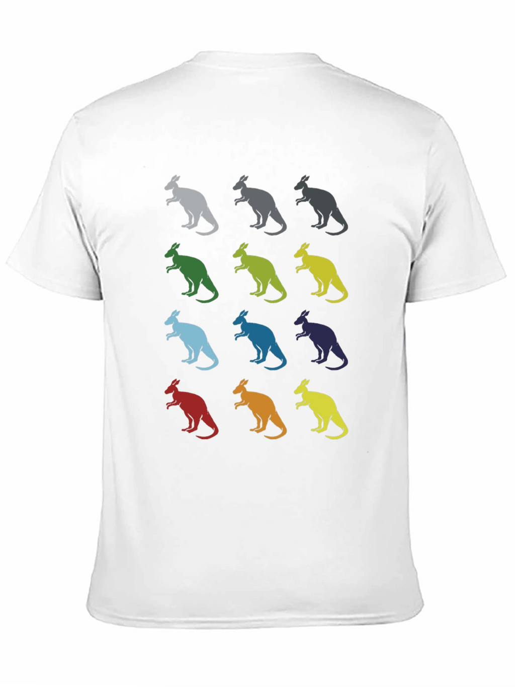Kangaroo Pattern Graphic Tee - Black