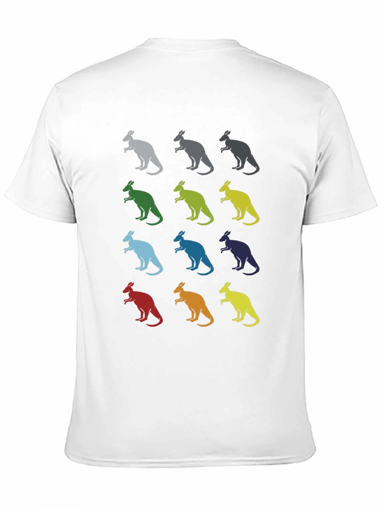 Kangaroo Pattern Graphic Tee - Black