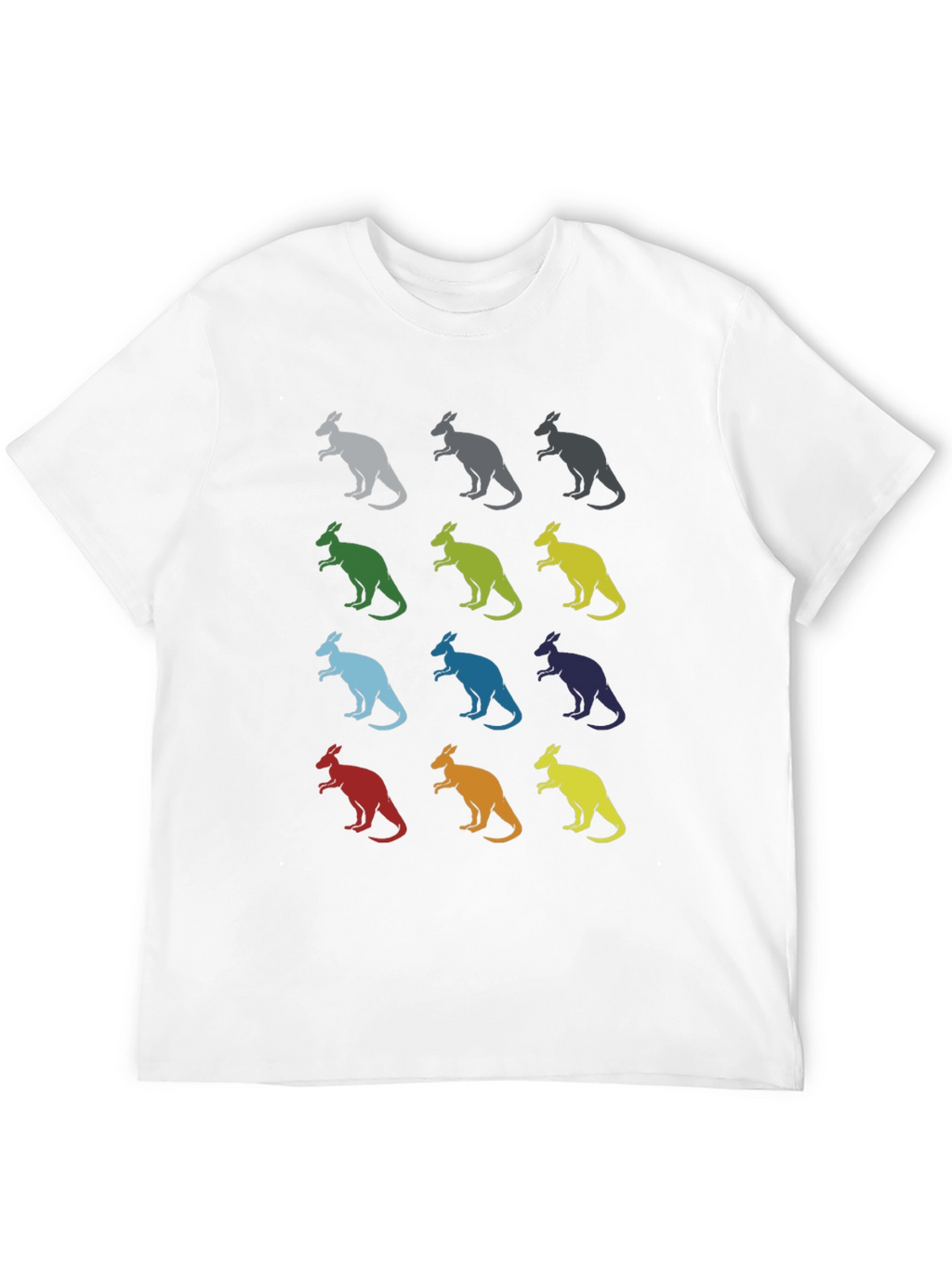 Kangaroo Pattern Graphic Tee - Black