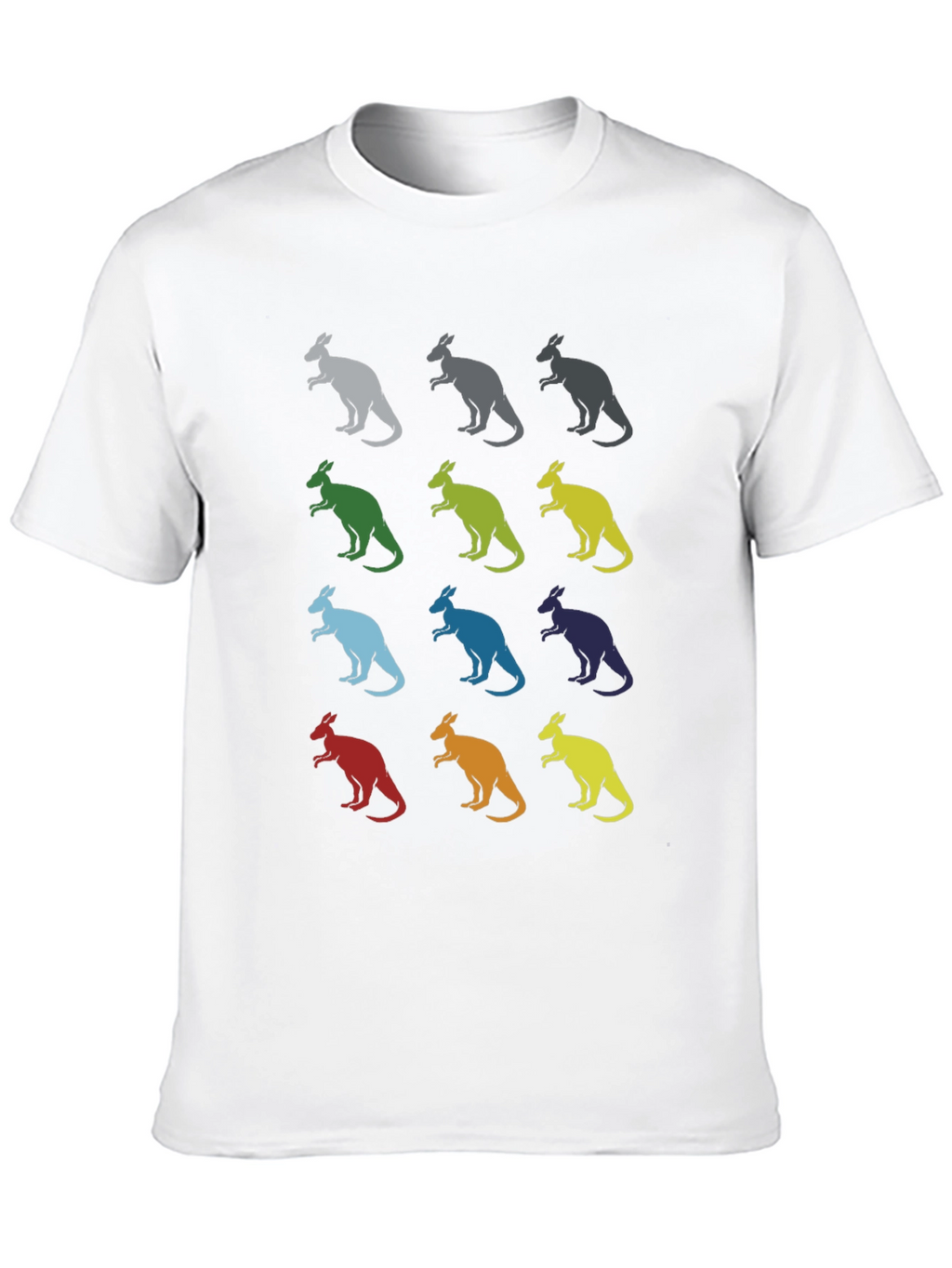 Kangaroo Pattern Graphic Tee - Black
