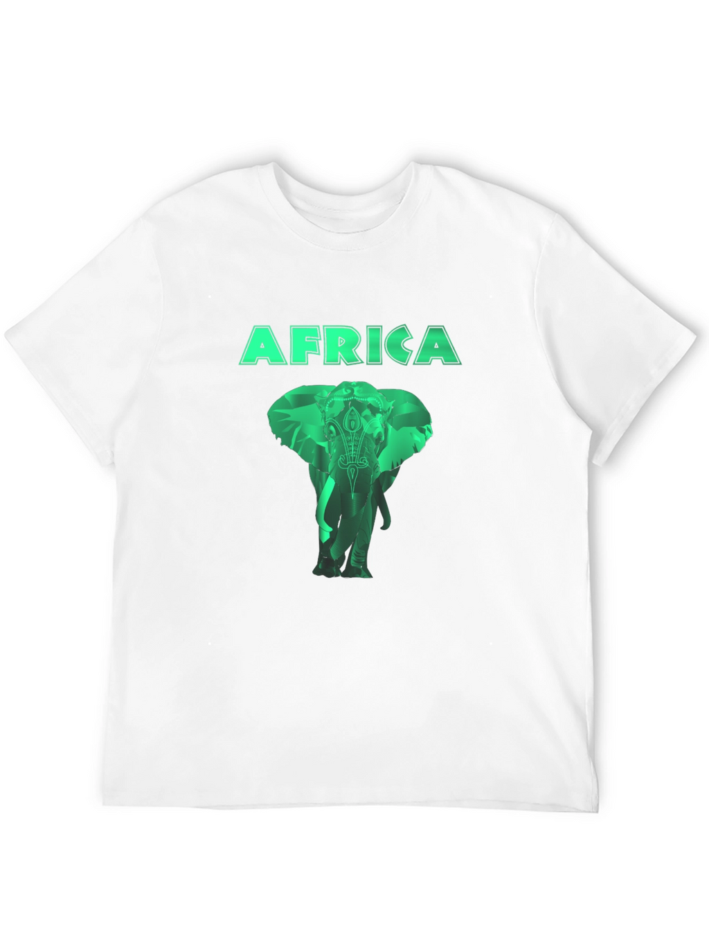 Africa Elephant Graphic Tee - Mens Black T-Shirt
