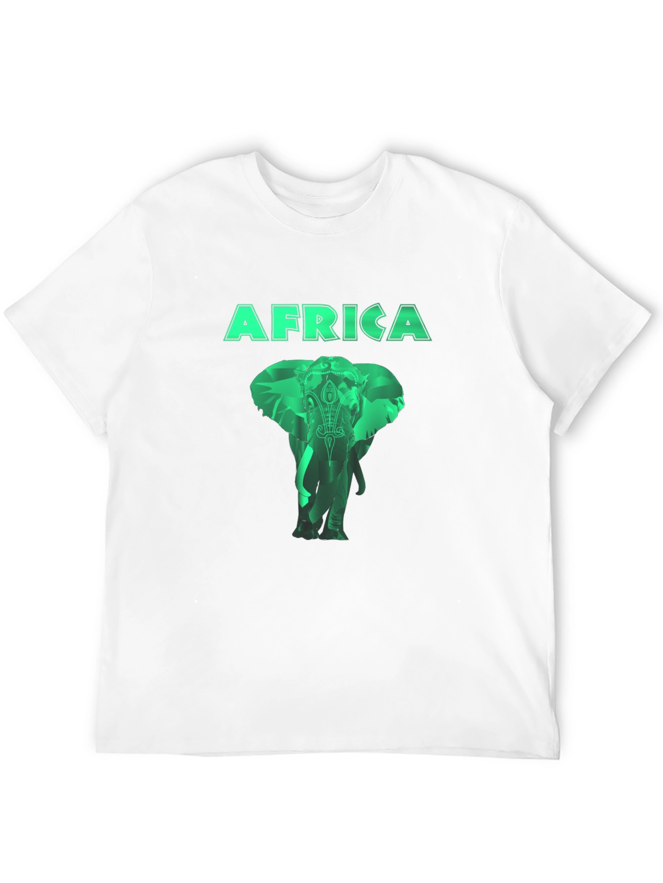 Africa Elephant Graphic Tee - Mens Black T-Shirt