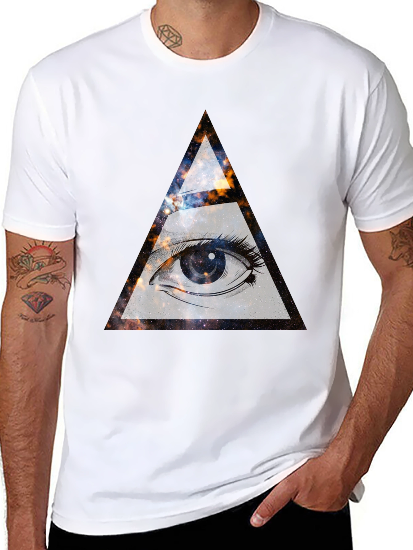 Cosmic Eye Graphic Tee - All Seeing Triangle