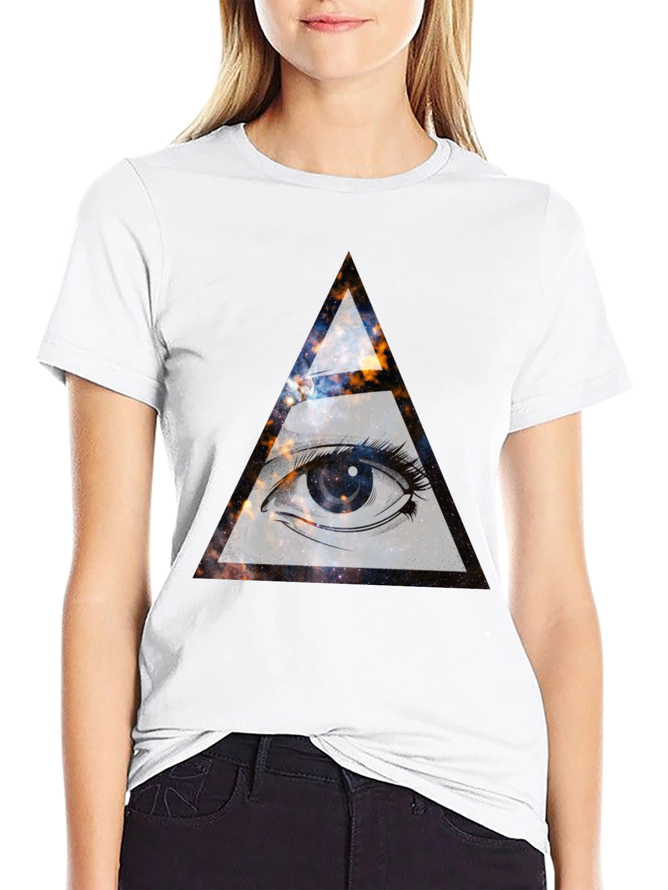 Cosmic Eye Graphic Tee - All Seeing Triangle