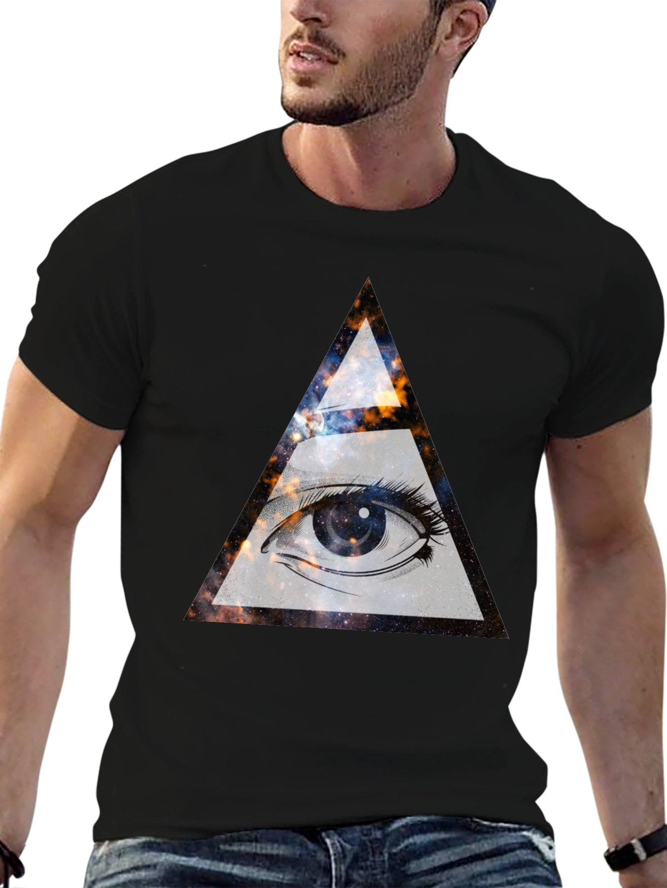 Cosmic Eye Graphic Tee - All Seeing Triangle