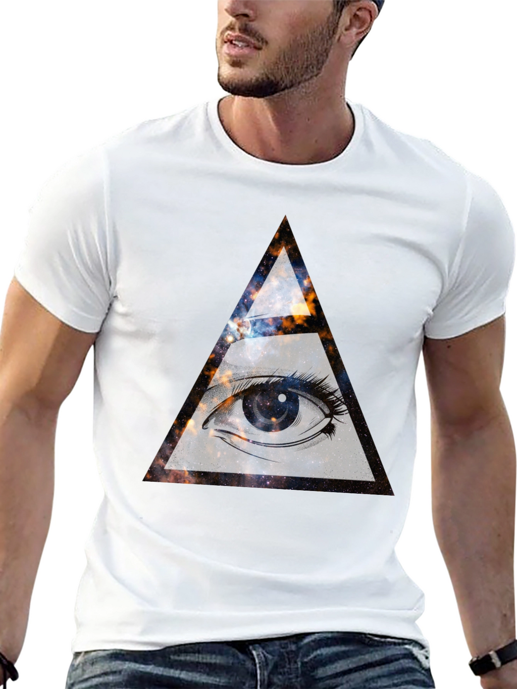 Cosmic Eye Graphic Tee - All Seeing Triangle