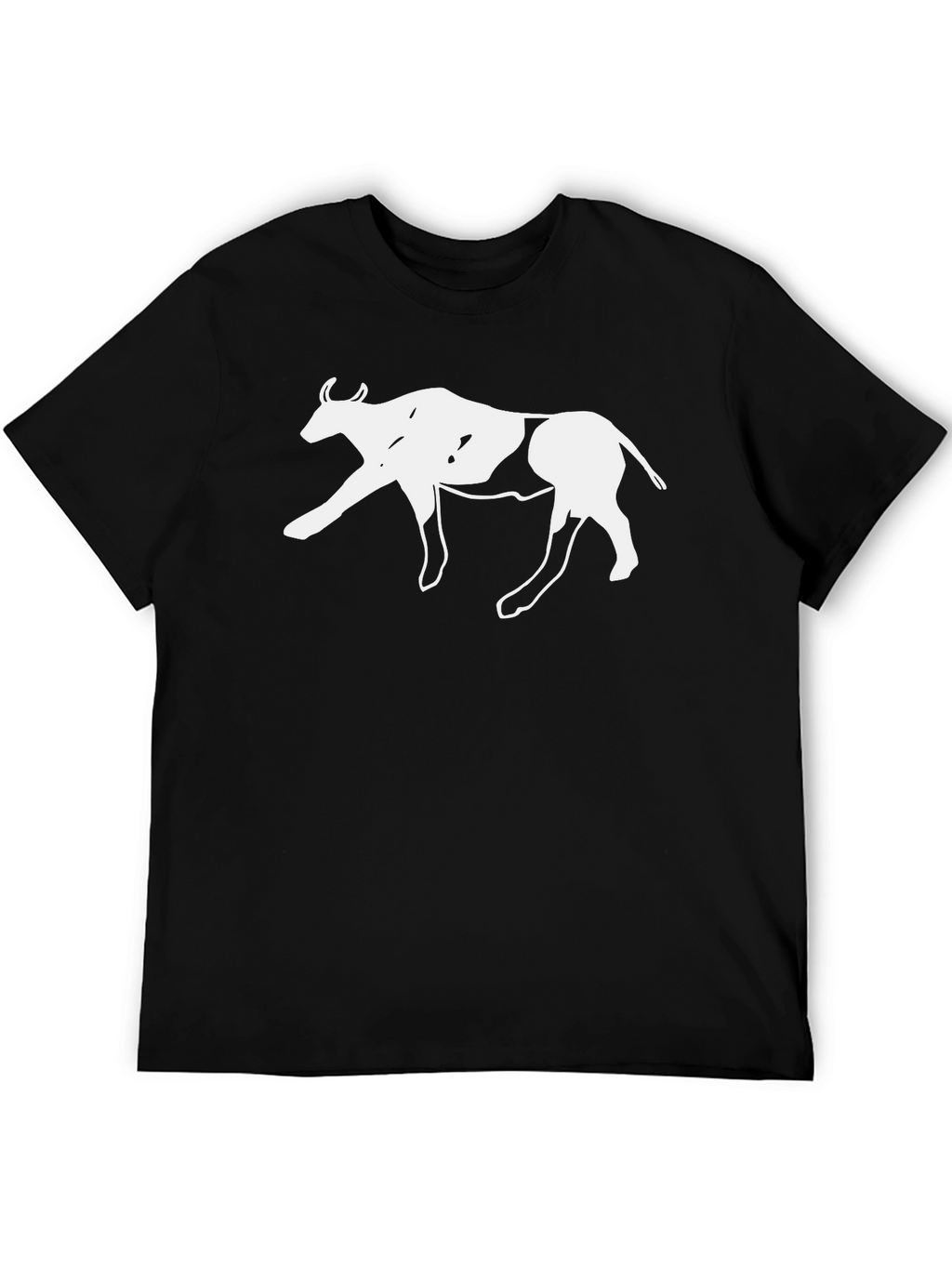 Cow Graphic Black T-Shirt - Casual & Stylish