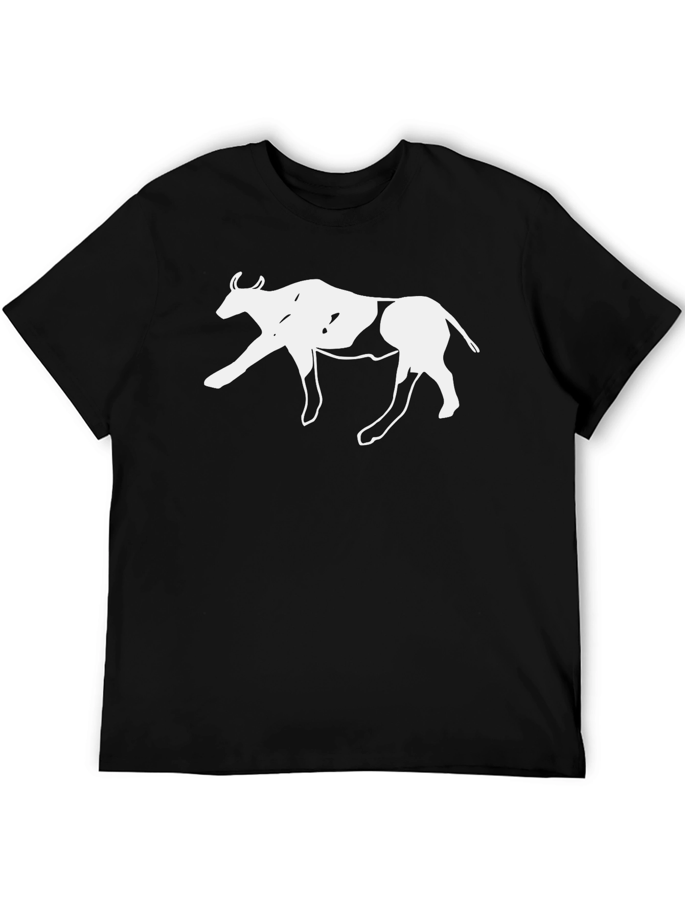 Cow Graphic Black T-Shirt - Casual & Stylish