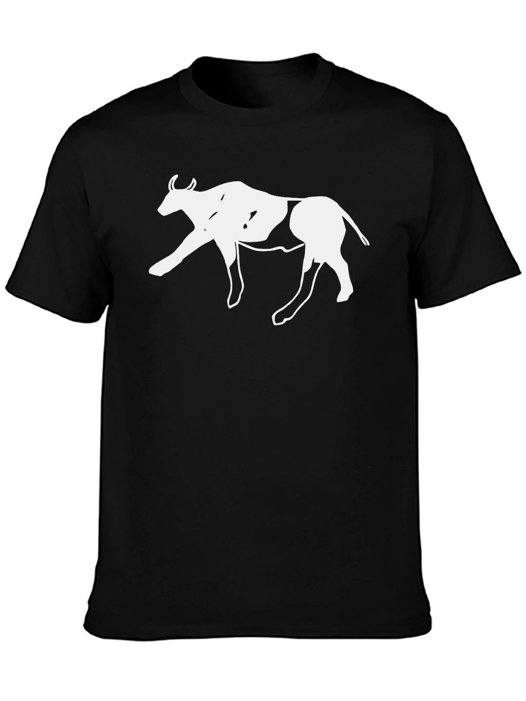 Cow Graphic Black T-Shirt - Casual & Stylish