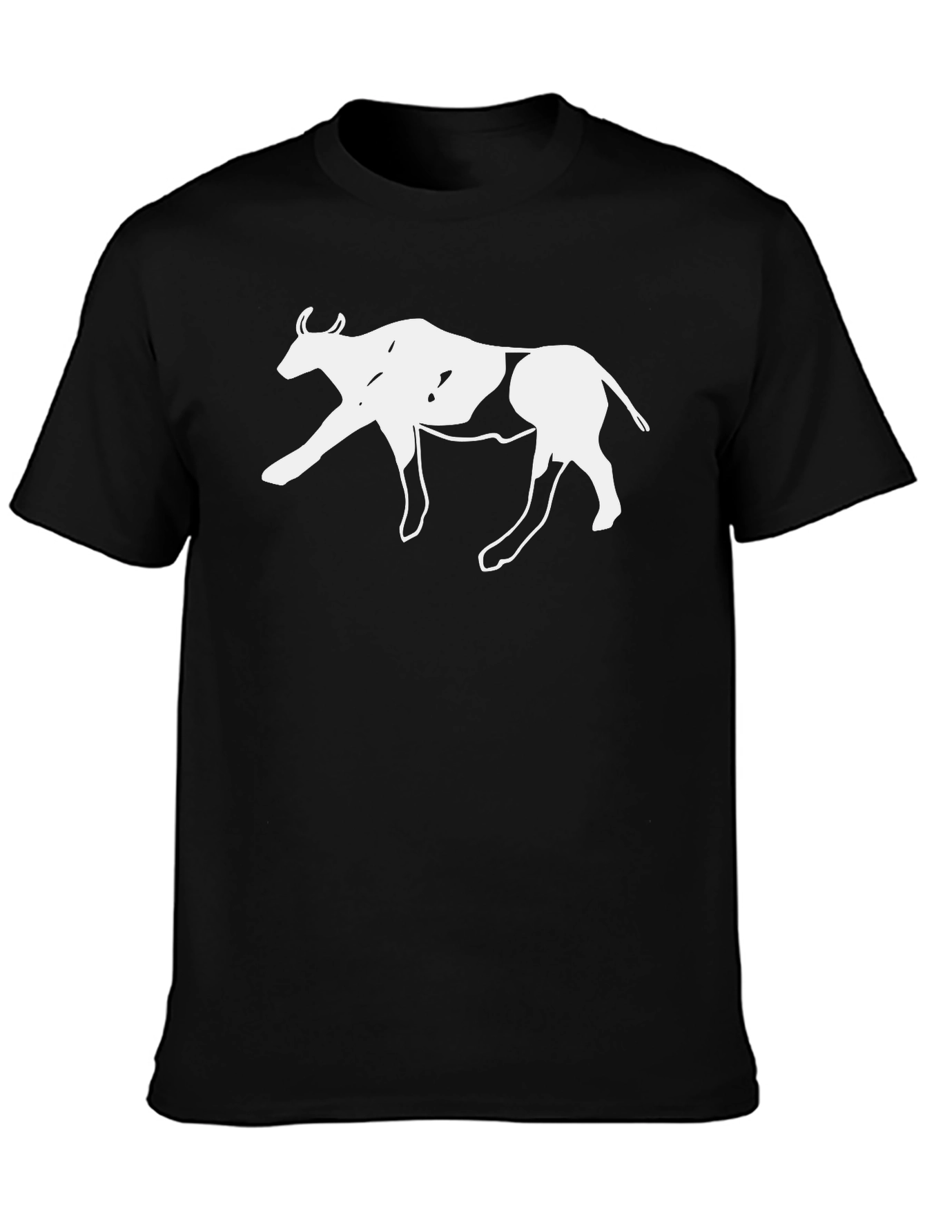 Cow Graphic Black T-Shirt - Casual & Stylish