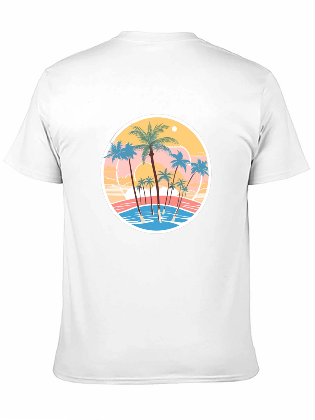 Tropical Palm Tree Graphic Black T-Shirt