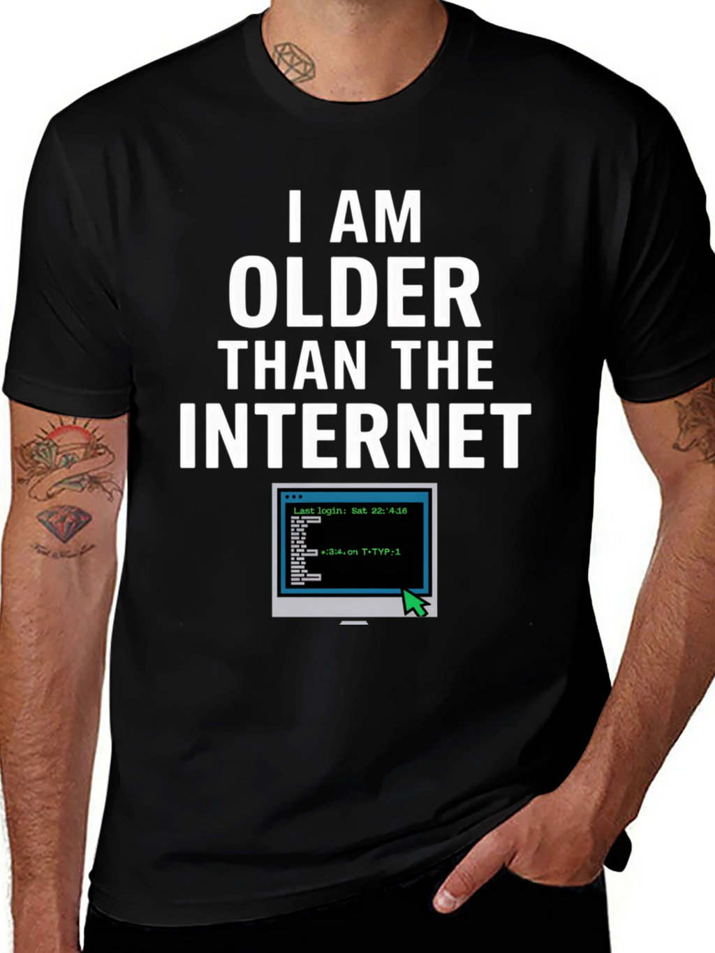 I AM Older Than the Internet Black T-Shirt