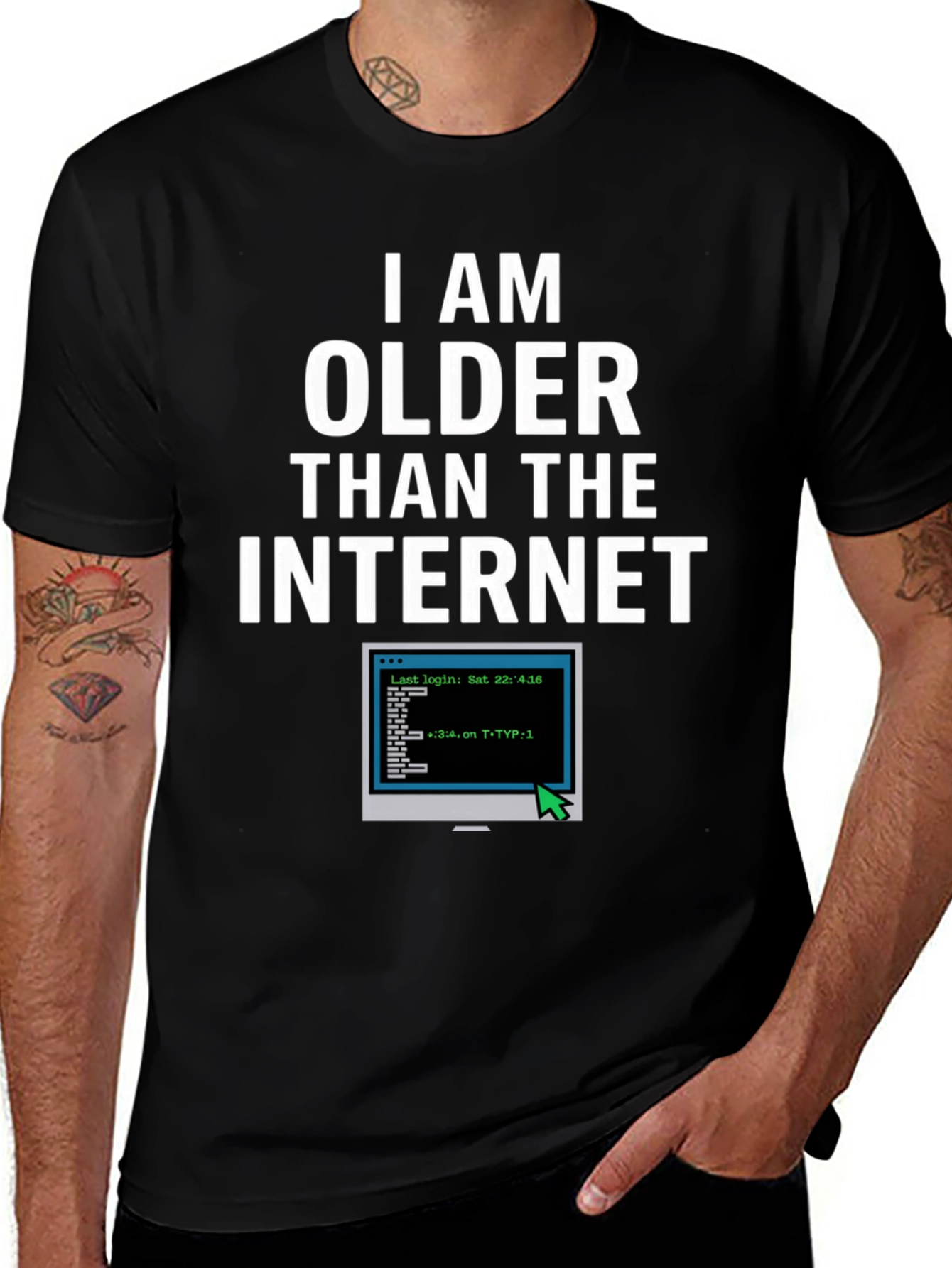 I AM Older Than the Internet Black T-Shirt