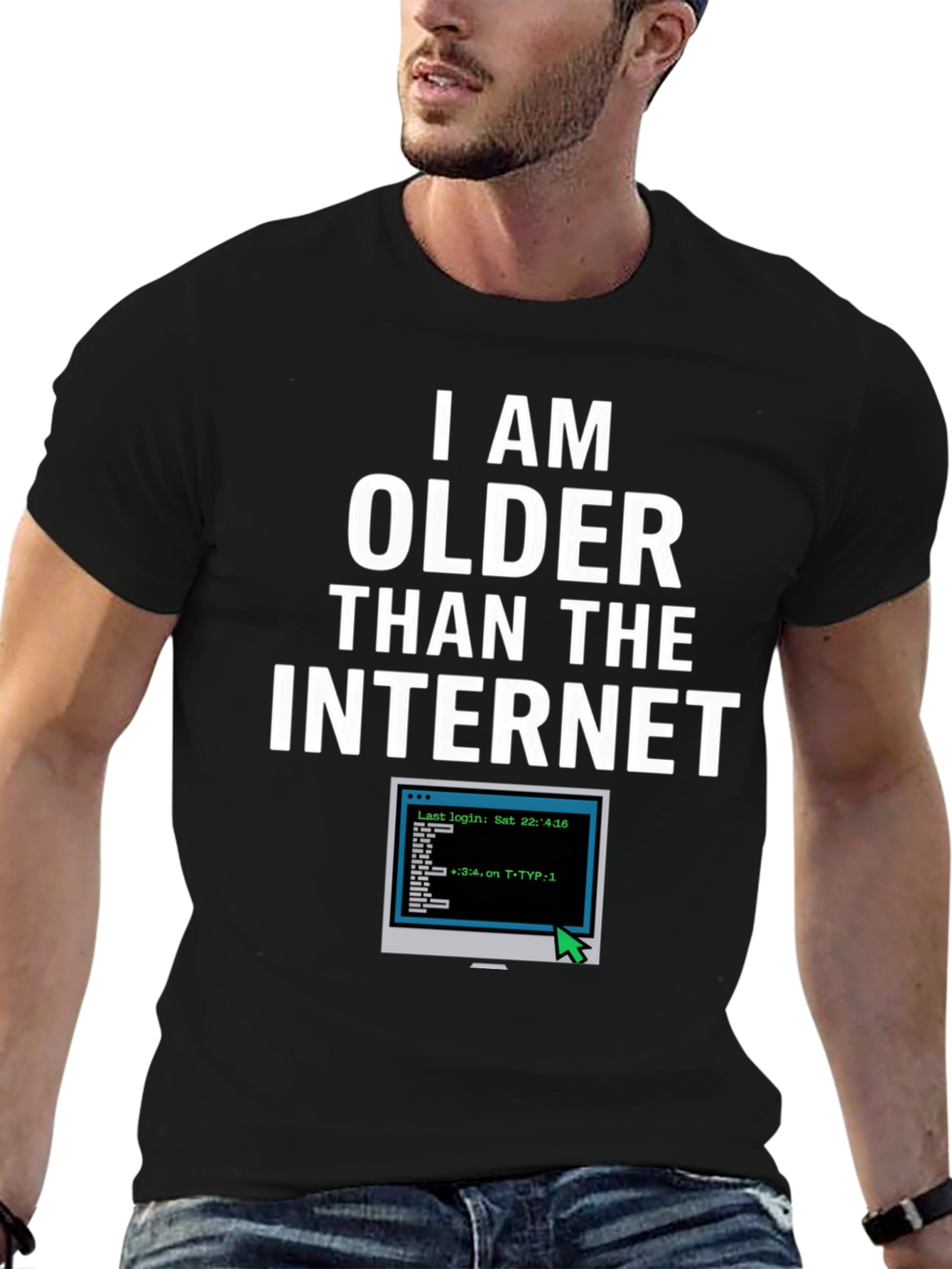I AM Older Than the Internet Black T-Shirt