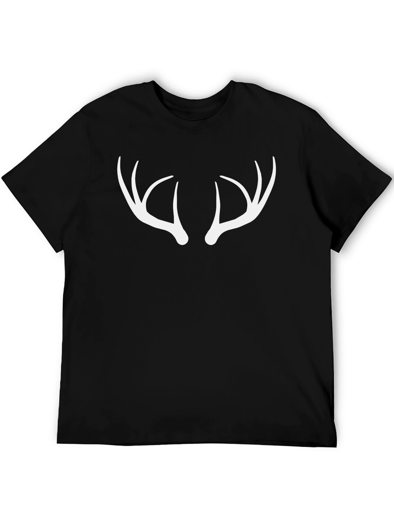 Antler Graphic Tee - Black Cotton Blend