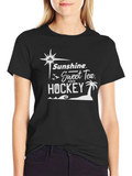 Sunshine Sweet Tea and Hockey Graphic T-Shirt