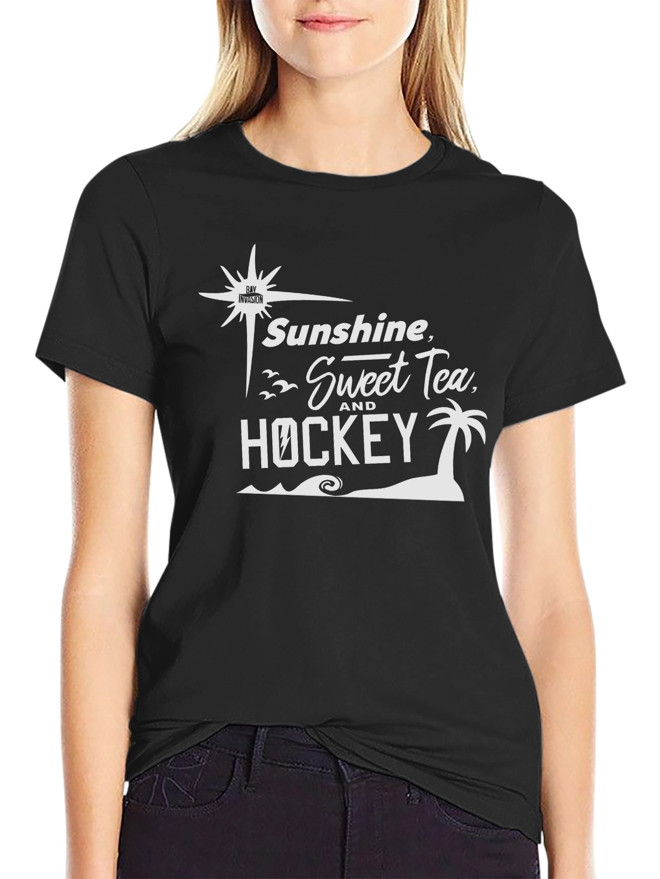 Sunshine Sweet Tea and Hockey Graphic T-Shirt