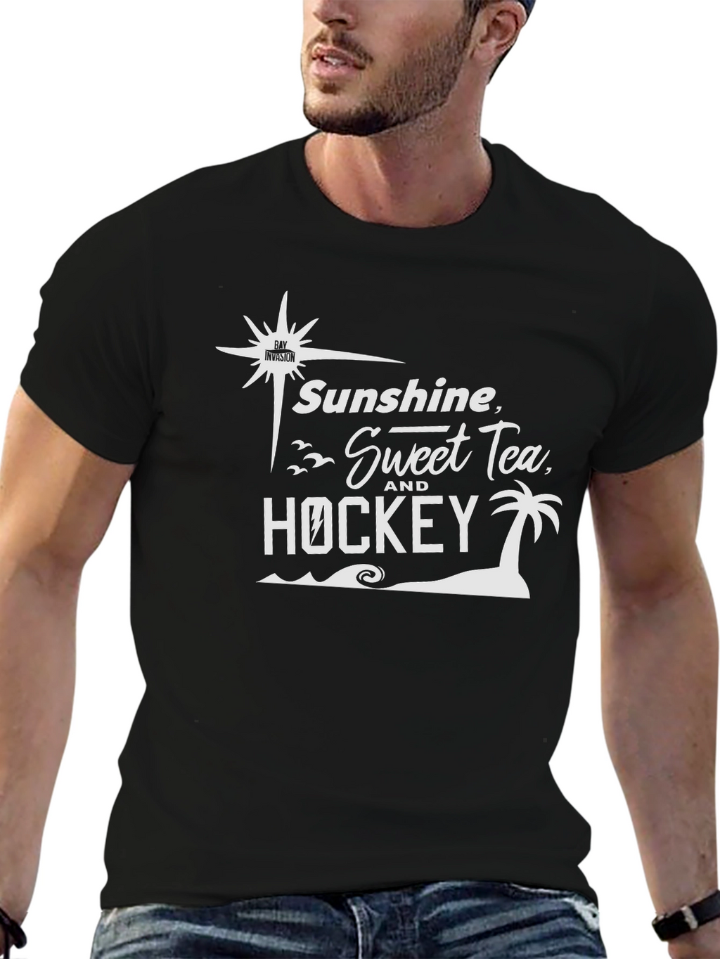 Sunshine Sweet Tea and Hockey Graphic T-Shirt
