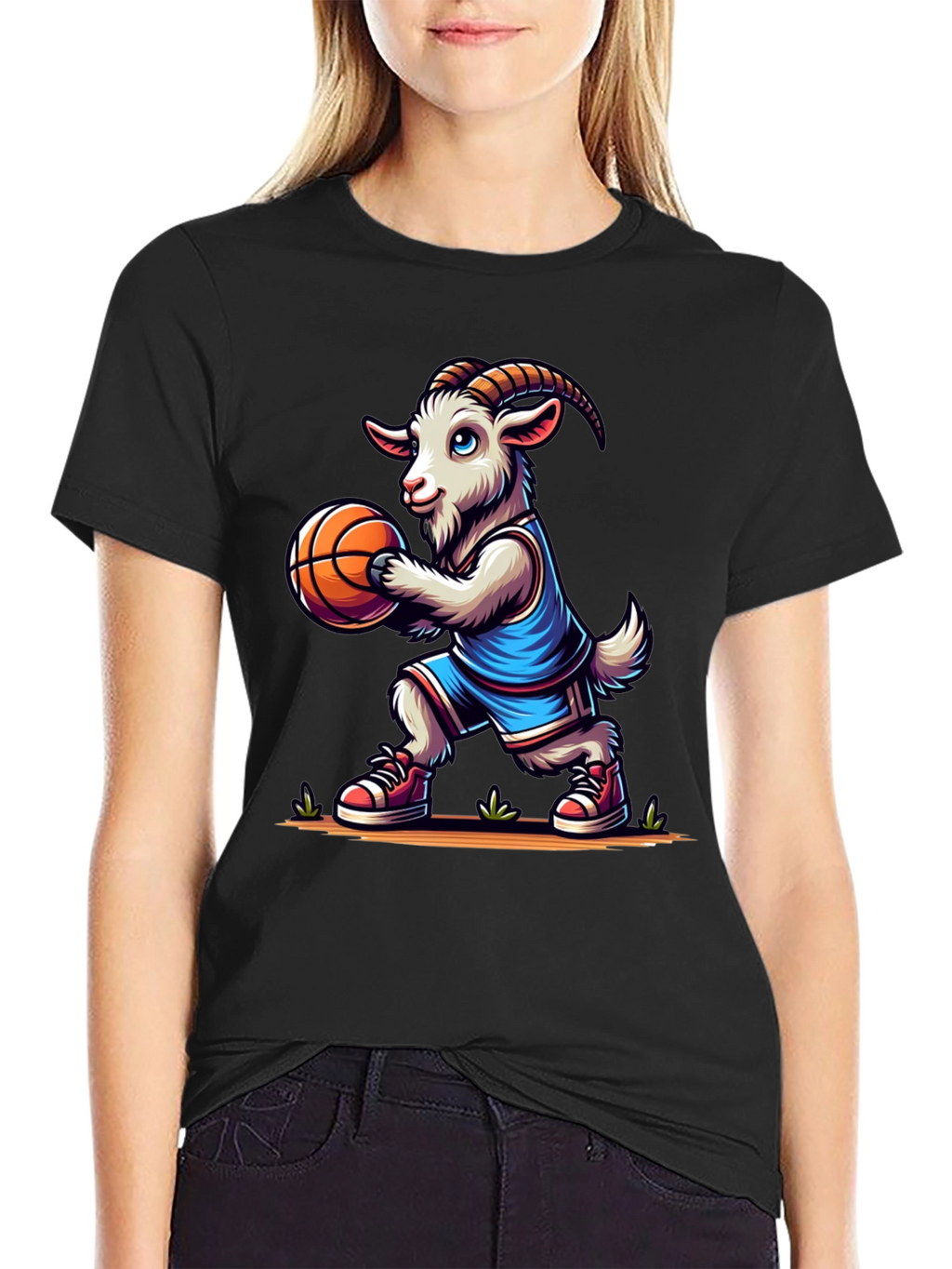 Goat Basketball Player Graphic T-Shirt