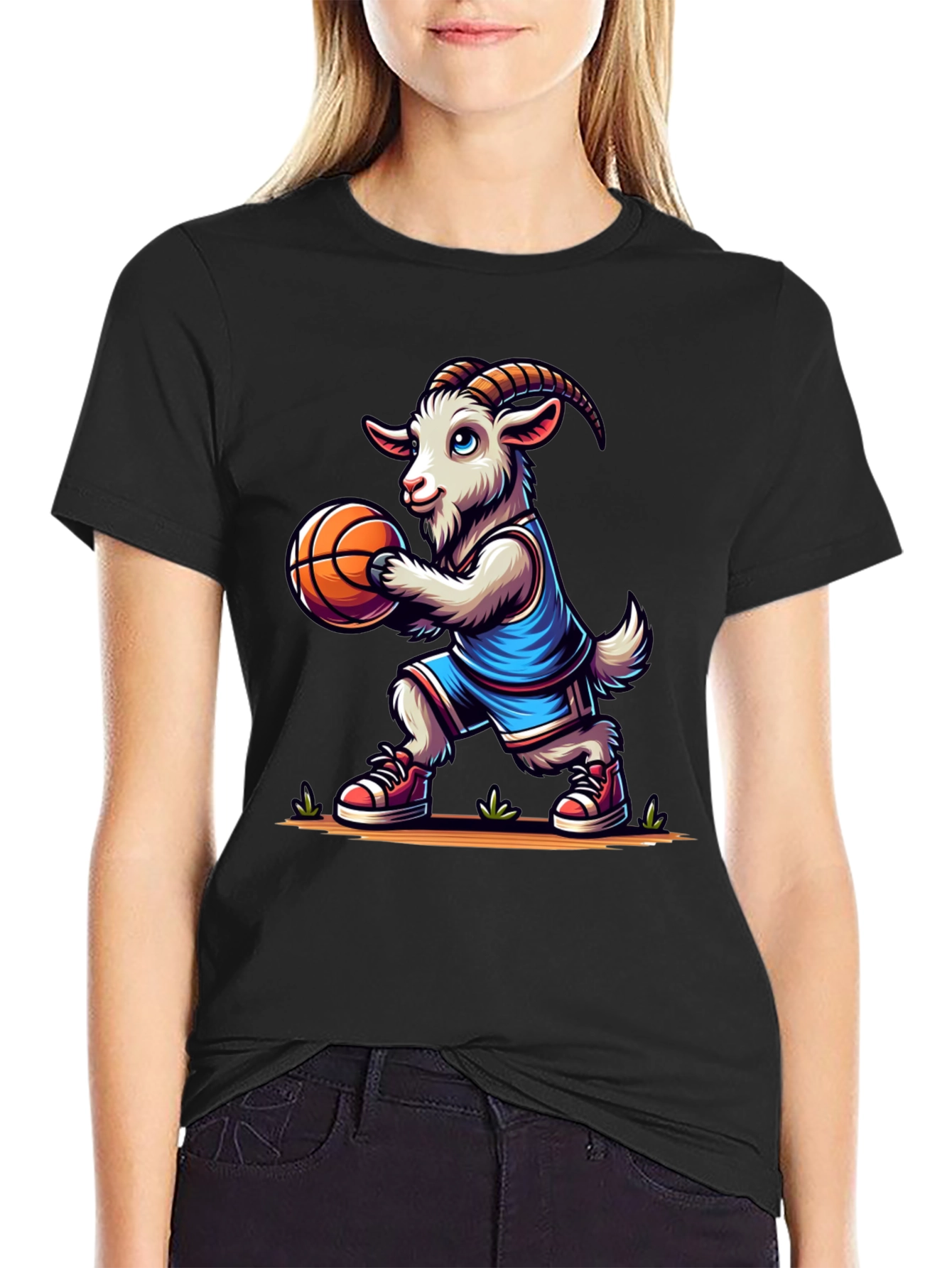 Goat Basketball Player Graphic T-Shirt