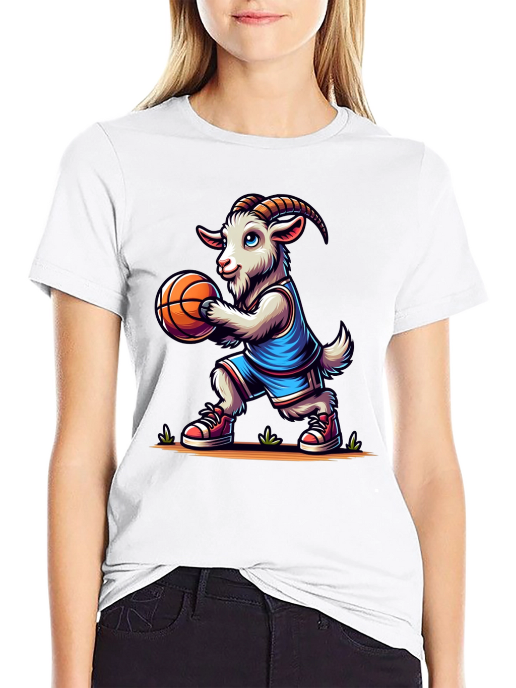Goat Basketball Player Graphic T-Shirt