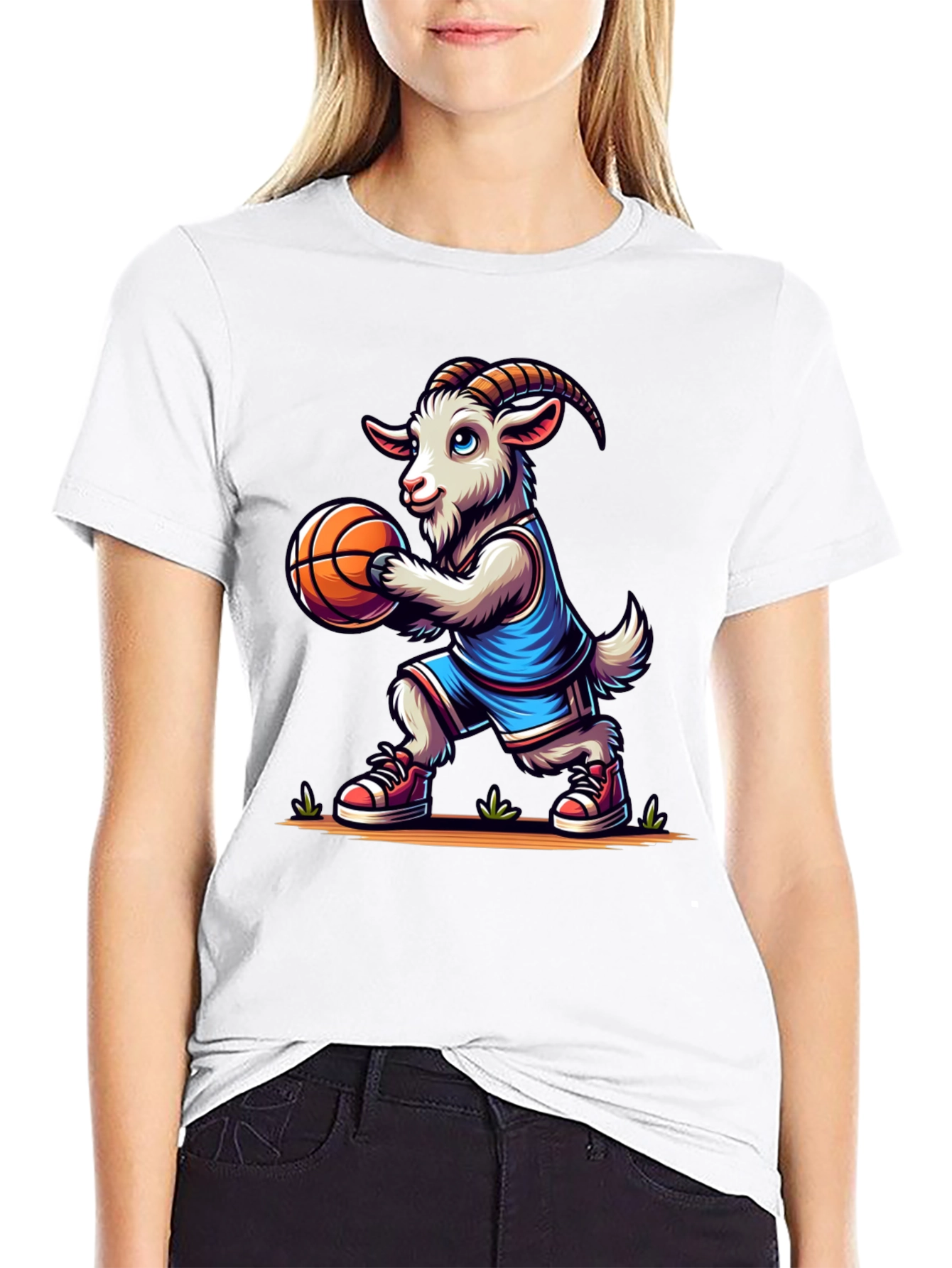 Goat Basketball Player Graphic T-Shirt