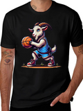 Goat Basketball Player Graphic T-Shirt